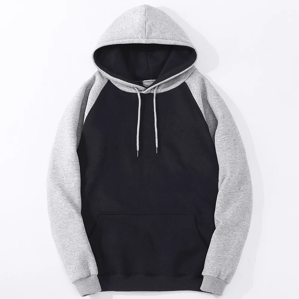 Color-Block Oversized Fleece Hoodie