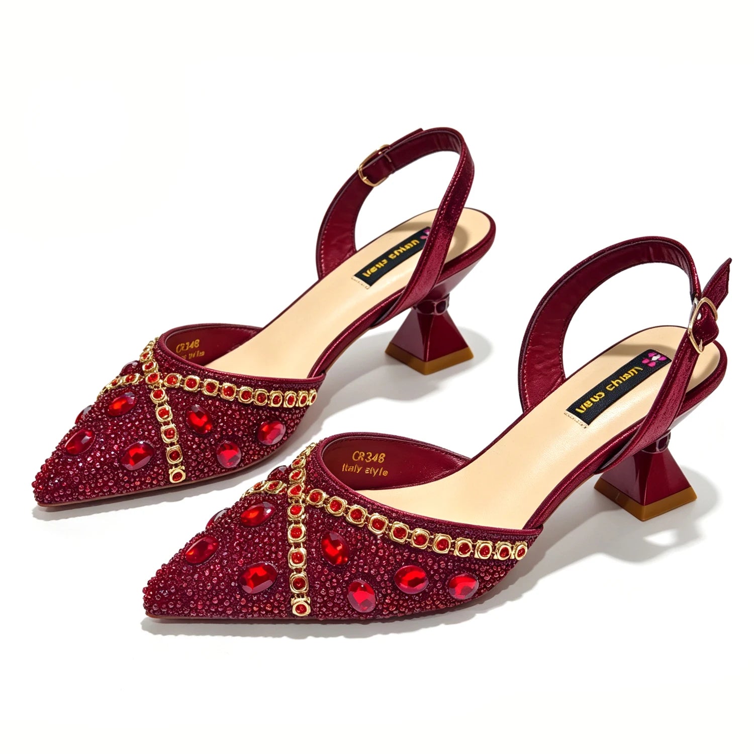 Pointed Toe High Heels Shoes and Matching Bag Set Women Fashion PU Leather Pumps Shoulder Bag Party Wedding Dress Footwear Handb