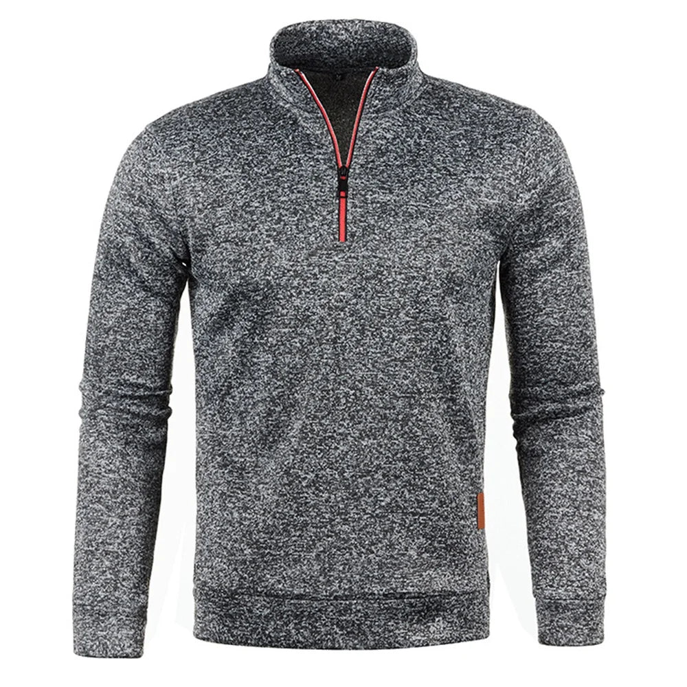 Men Sweatshirts Spring Thicker PulloverHalf Zipper Pullover for Male Hoody Man Sweatshir Autumn Solid Color Turtleneck Sweaters