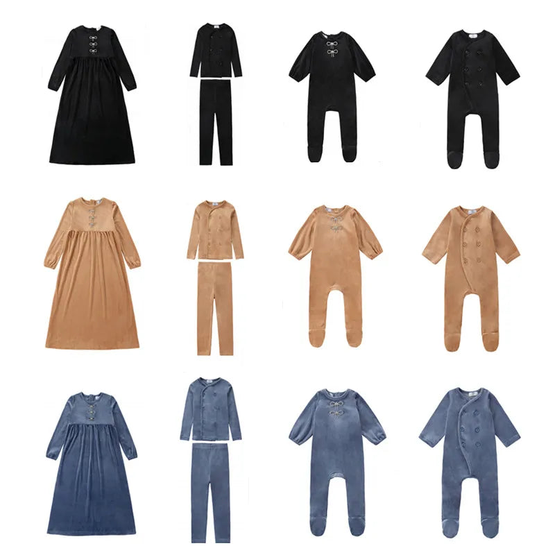 Family Velour Matching Clothing Set