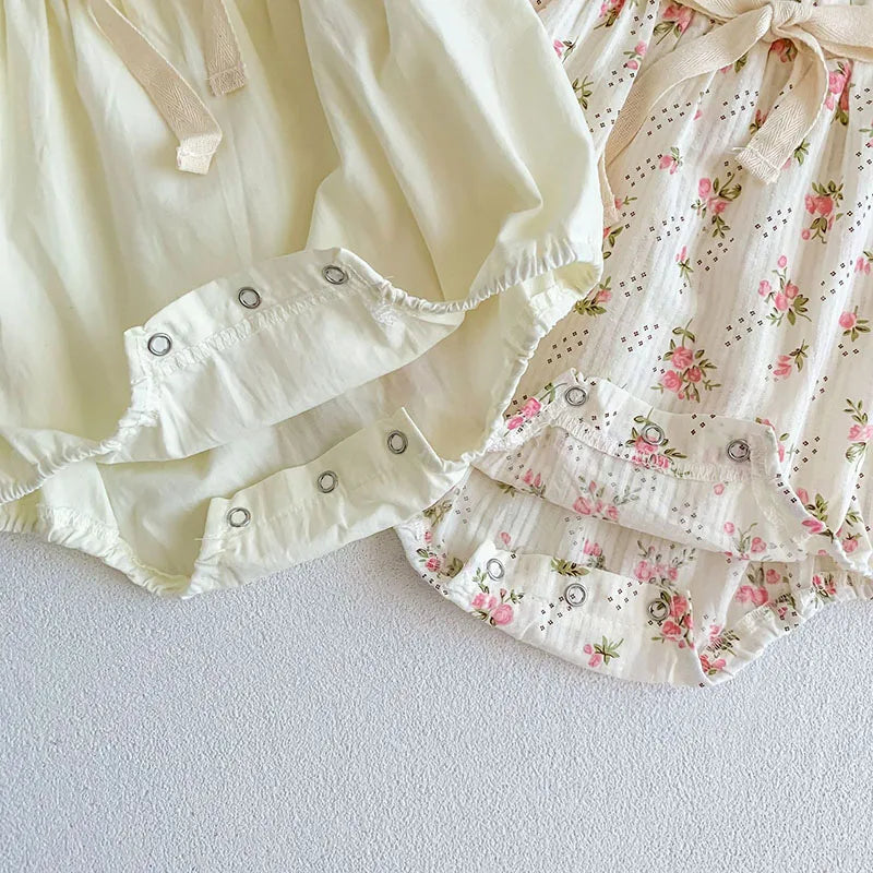 Floral Summer Baby Girl Romper