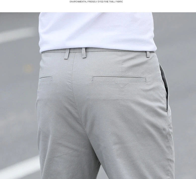 Men's High-Quality Chinos -Cotton Casual Trousers - Breathable Straight Pants (Sizes W28-w40)
