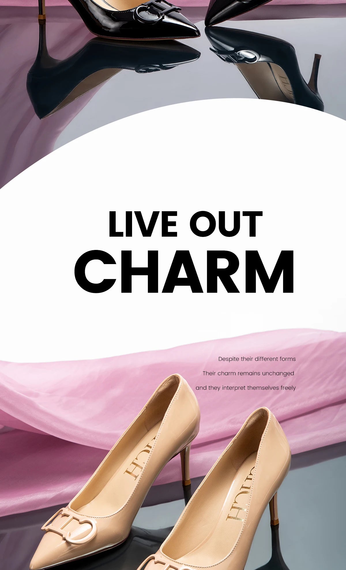 Black Patent T Strap Heels