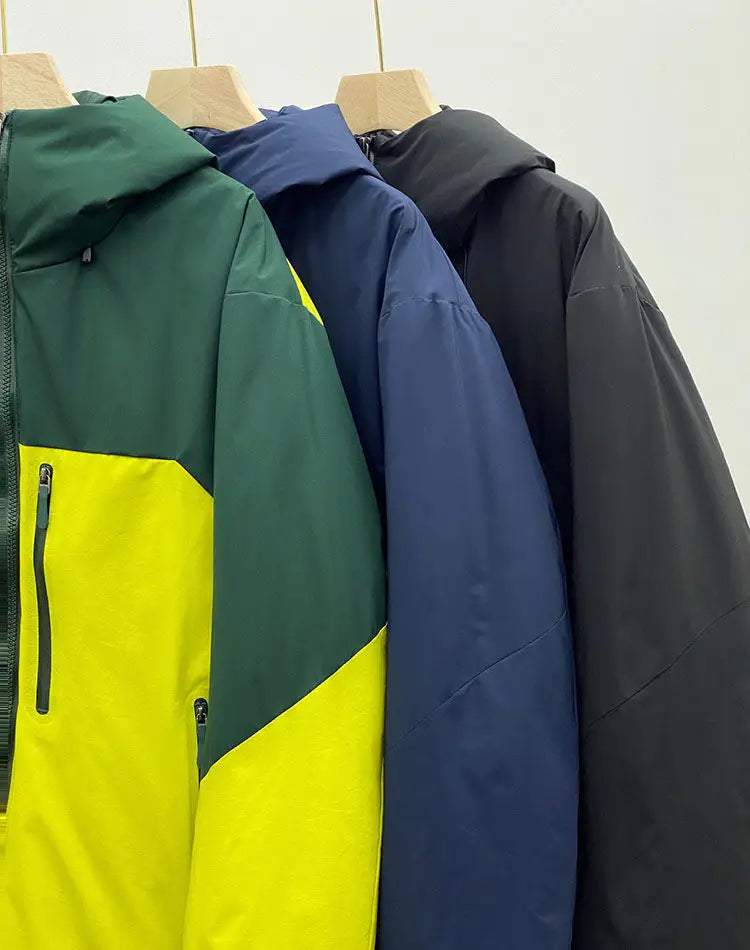 Color Blocked Outdoor Down Jacket