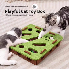 Felt Puzzle Box Cat Exercise Toy