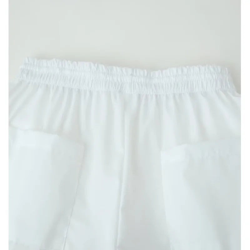 Women's Embroidered Shorts Summer New Elastic Waist With Pockets Lace-up Shorts Fashion Casual Female Shorts