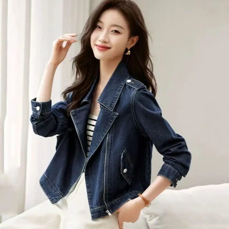 Women's Cowboy Coat Spring Summer Self Cultivation Versatile Ladies Denim Jacket Fashion Comfortable Lady Blazer Outerwear