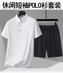 polo Shirts + shorts 2024 summer new style fashion Sportswear Men's Casual Sets Male Fashion shirts and shorts full size M-4XL