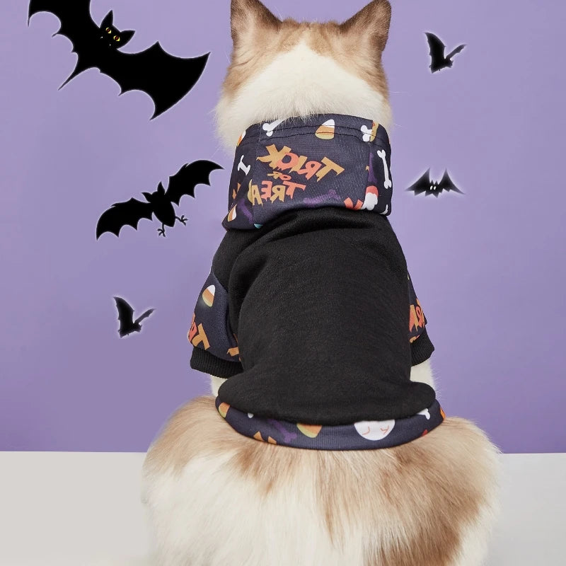 Halloween Print Pet Hoodie Sweatshirt