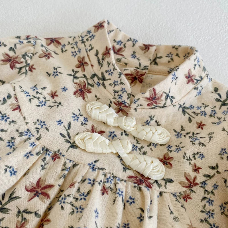 Floral Long Sleeve Baby Bodysuit
