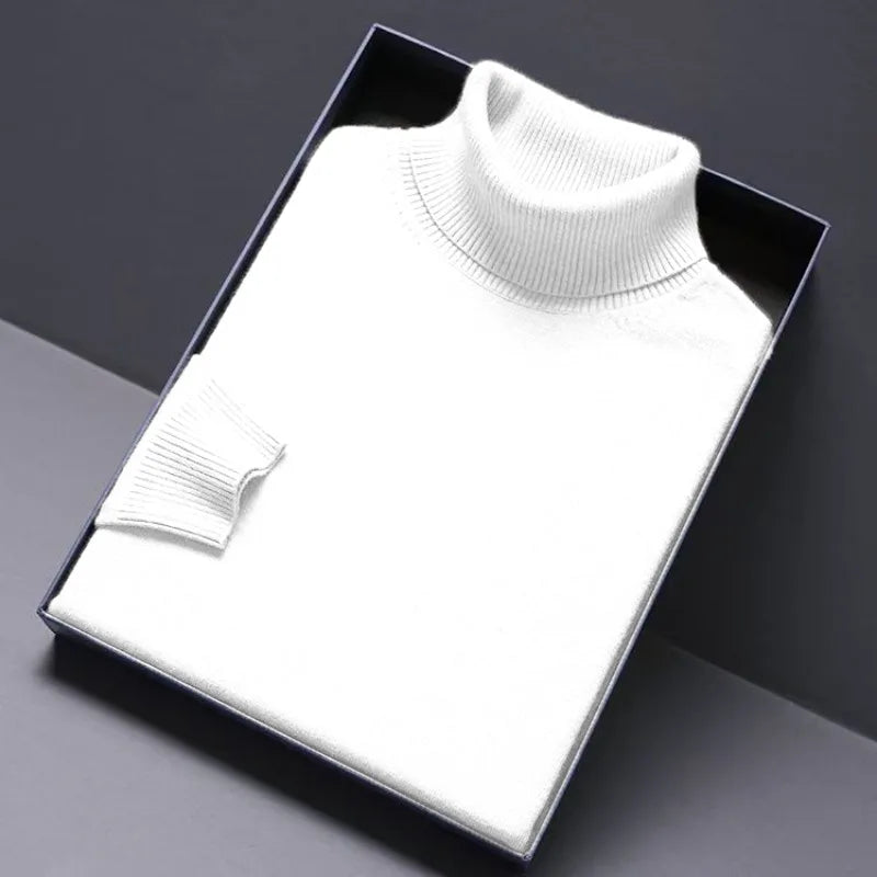 Minimal Turtleneck Knit Pullover