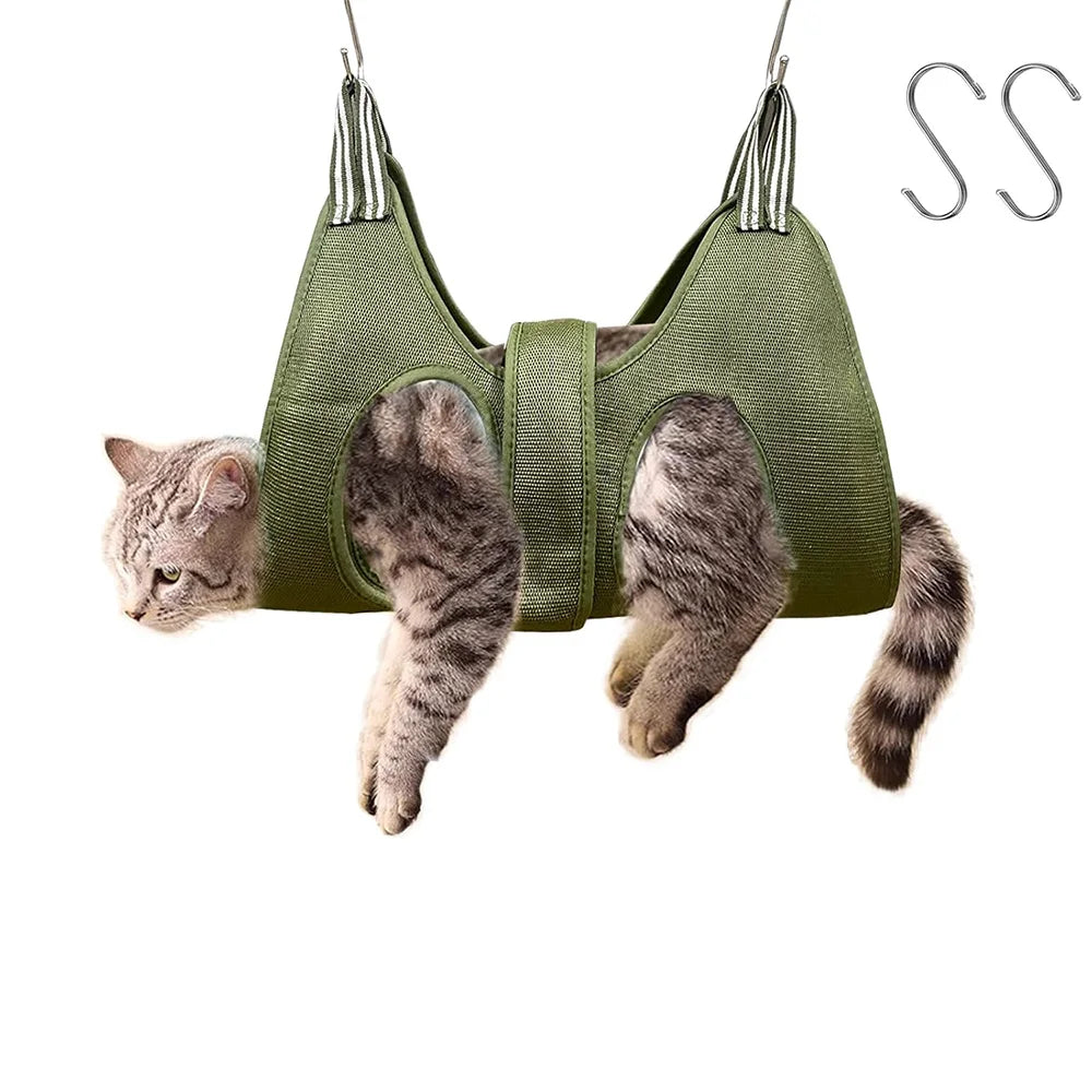Pet Grooming Hammock Cat Dog Nail Clipper Fixer Teddy Hook Type Feeding Anti-scratch Artifact Restraint Bag Pet Accessories