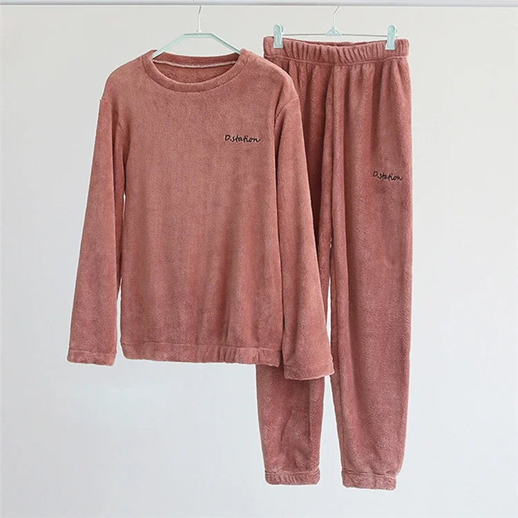 Thick Coral Fleece Pajama Set