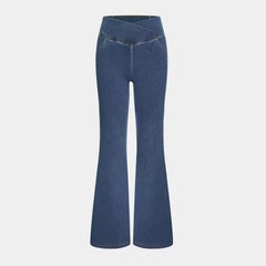 New Slim Fit Jeans Fashionable for Streetwear Women Style Trousers Stylish Women High Waist Flared Elastic Casual Denim Pants