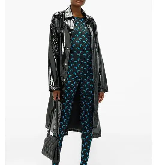 Women Jumpsuit Y2K Streetwear Moon Print Jumpsuit Elastic Long Sleeve Round Neck Autumn Sexy Fashion Bodysuit