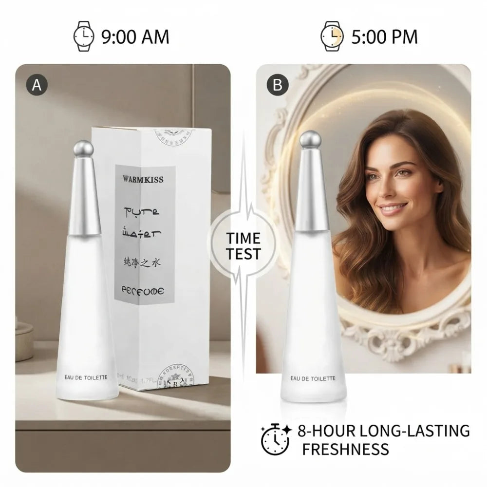 50ml Pure Water Perfume Long Lasting Clean Fresh Neutral Light Scent Matte Teardrop Bottle Daily Office Fragrance For Men Women