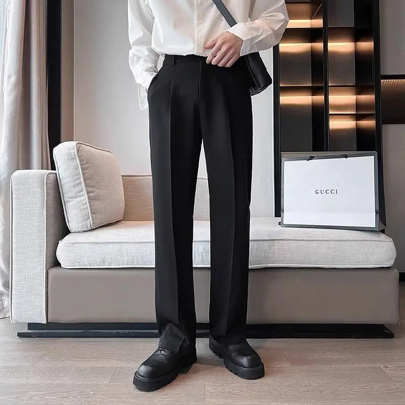 Classic White Wide-Leg Dress Pants