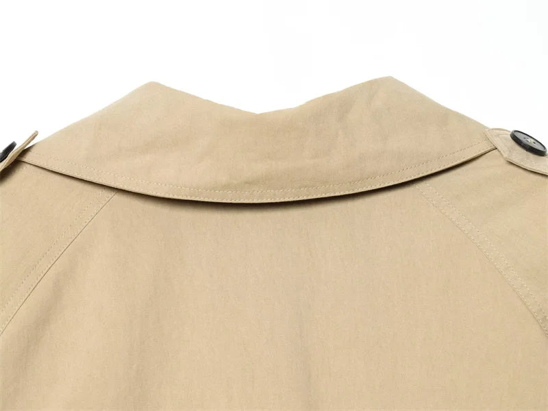 Women's Jacket 2026 New Spring Fashion Khkai Belted Short Jacket for Women Autumn Ladies Jacket Casaul Chic Women Outerwear