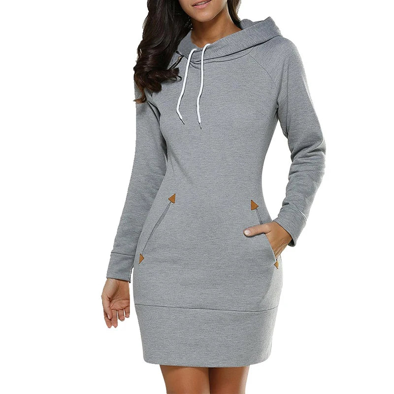 Long Hooded Sweatshirt for Women