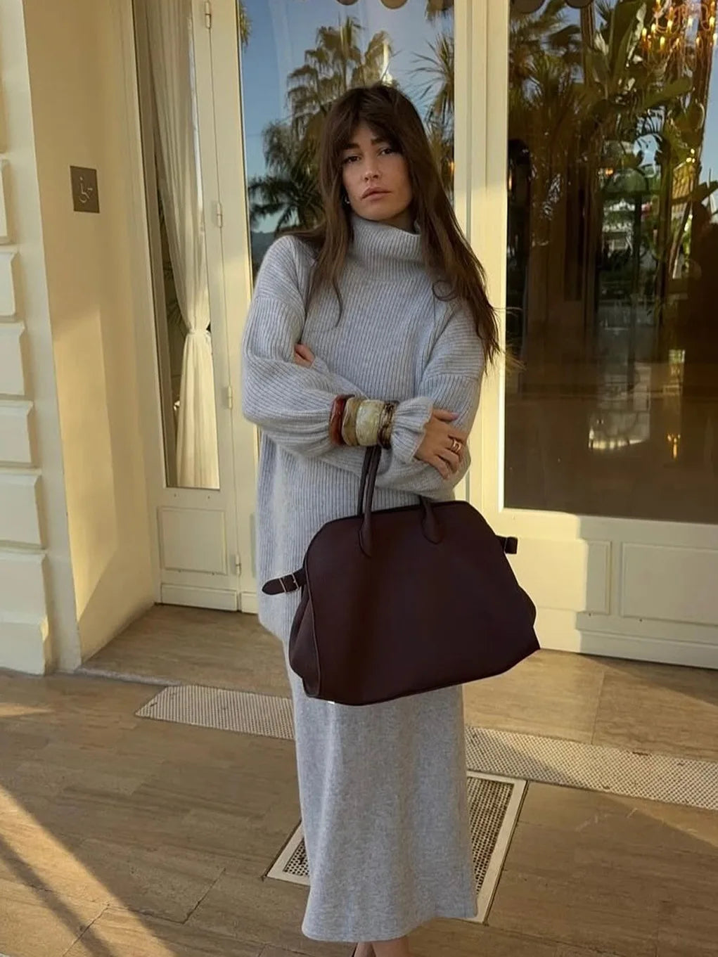 TOSSY High-Neck Knit Pullover