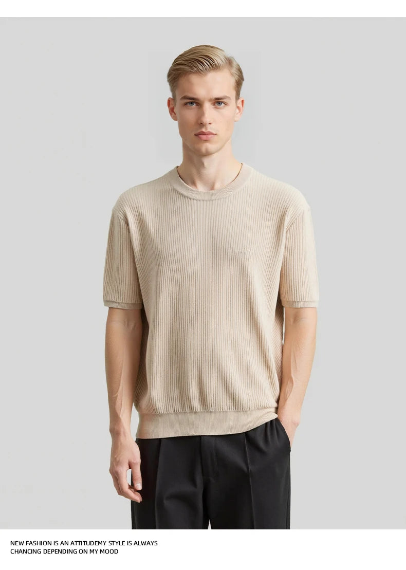 Knitted Smart Casual Tee Men