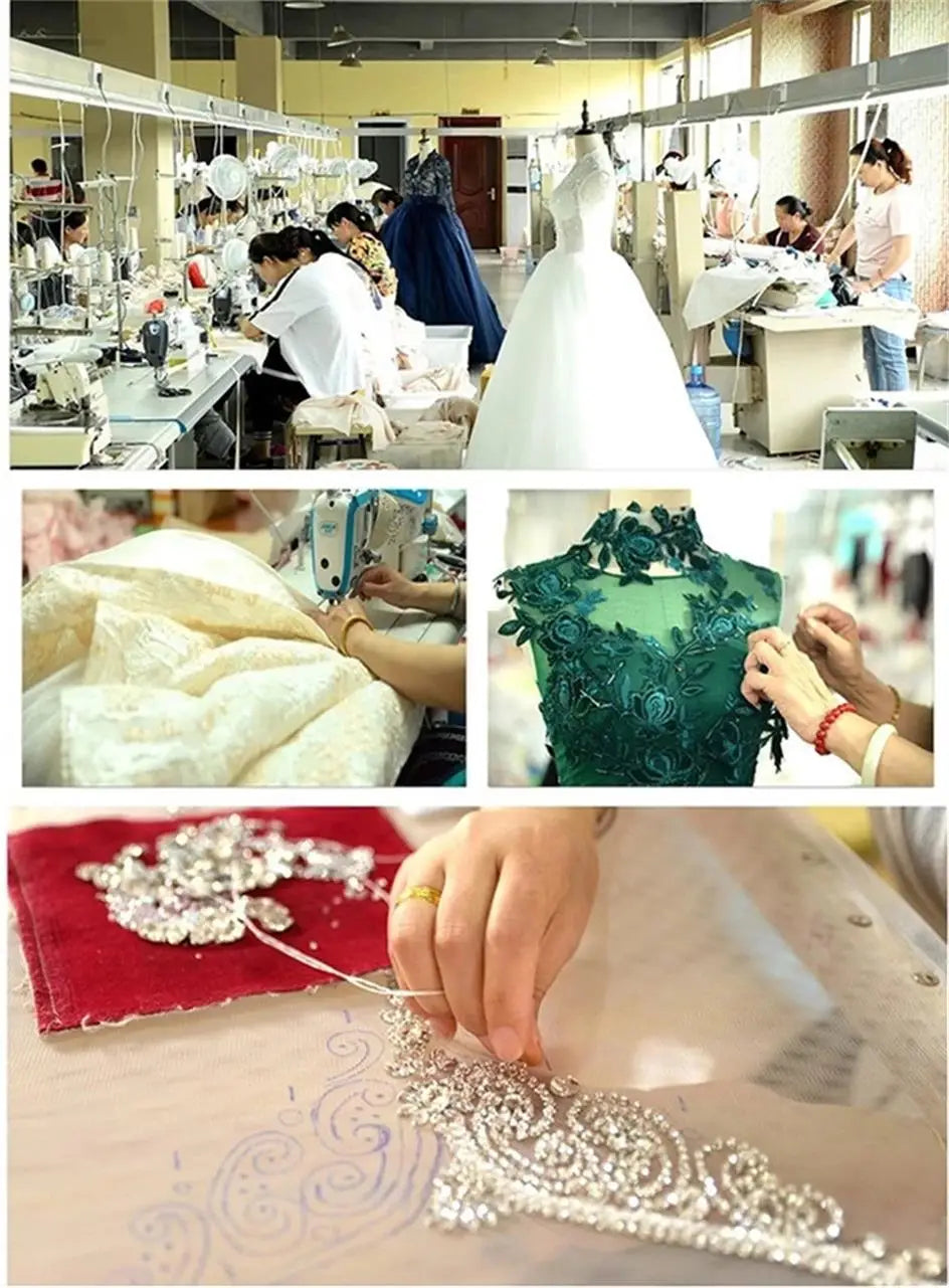 Women's A-line Evening Dresses Floor-length O-neck Full Sleeve Prom Dress Fashion Flowers Ruched Simple Draped Gowns Customized