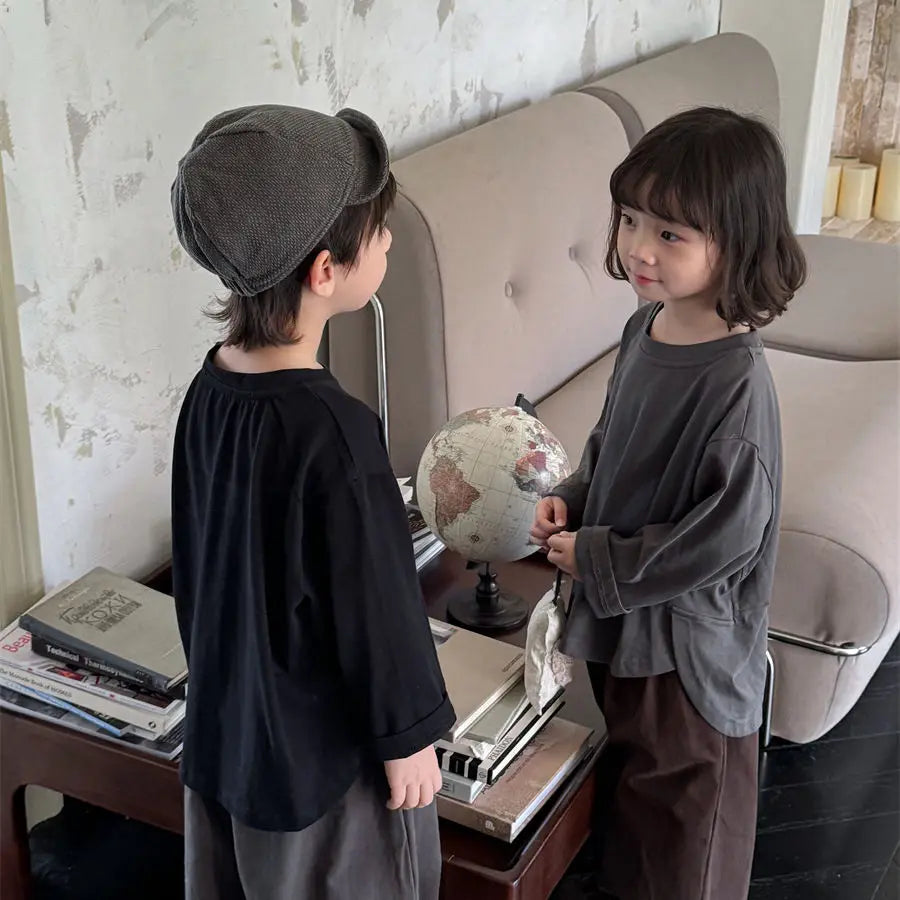 Kids Solid Long Sleeve Tee