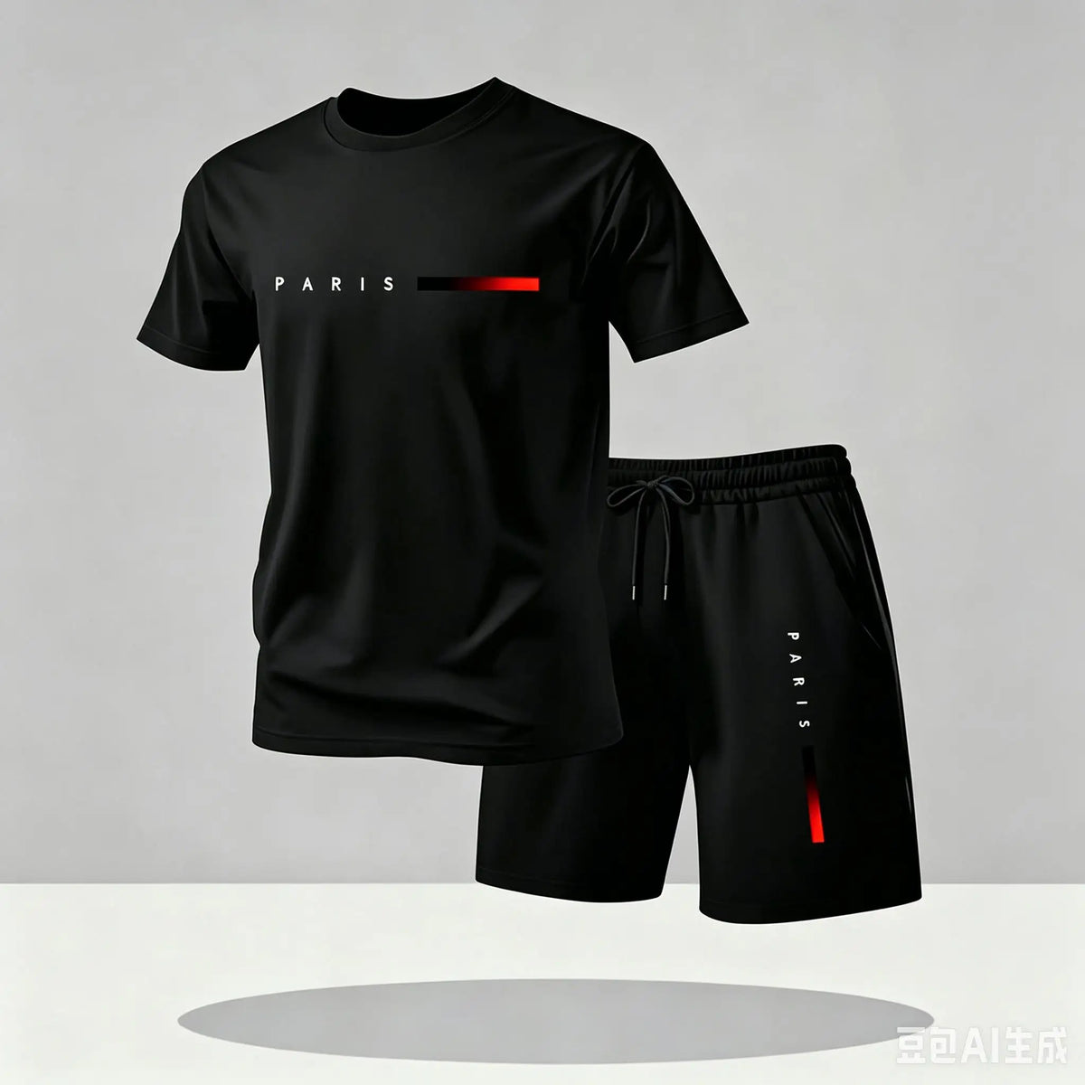 Men's Tracksuit 2 Piece O-neck Short Sleeve Shirt Shorts Set Men's Running Suit  mesh T shirts Man Clothing Summer T-shirt