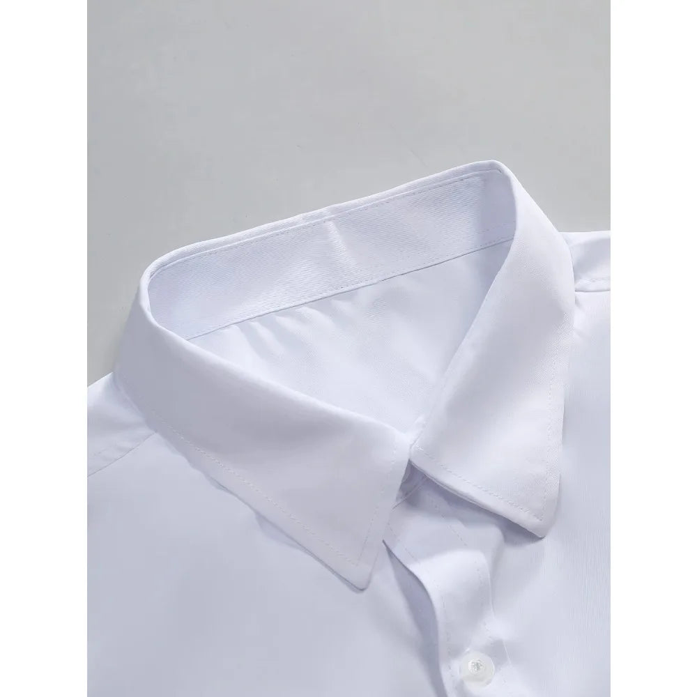 Smart Casual Elastic Shirt Men