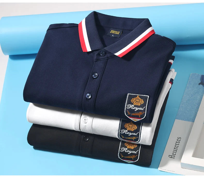 Thick Cotton Embroidered Polo Shirt
