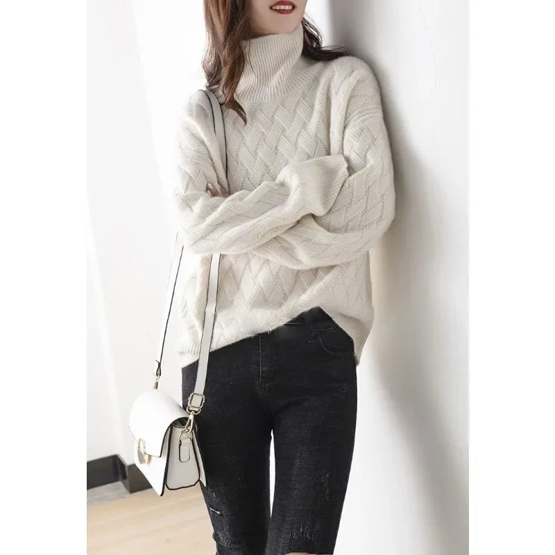 Oversized Turtleneck Winter Knit Sweater