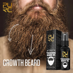 30ml Natural Beard Care Serum for Men, Hydrates Repairs Beard Roots Styling Care Nourishing Soft Shine Beard & Moustache Spray