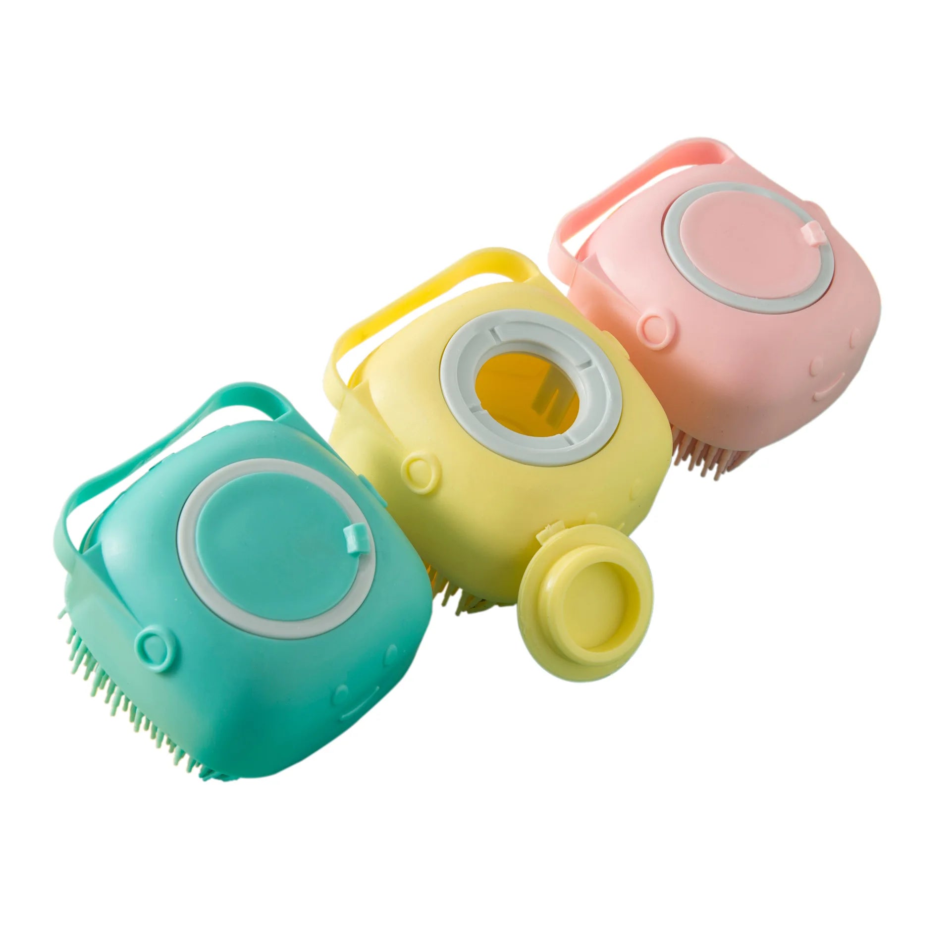 Soap Dispenser Silicone Massage Brush