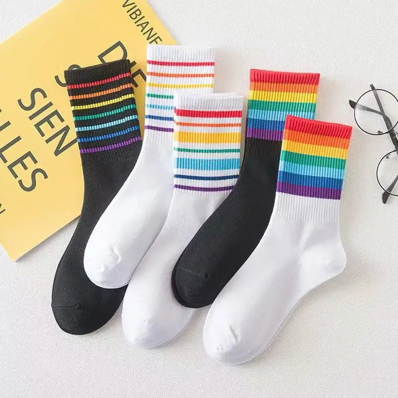 Colorful Stripe Casual Socks