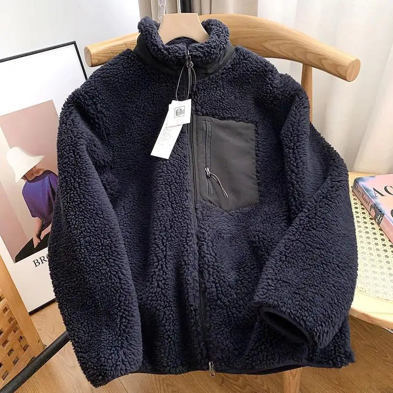 Warm Stand Collar Motorcycle Jacket