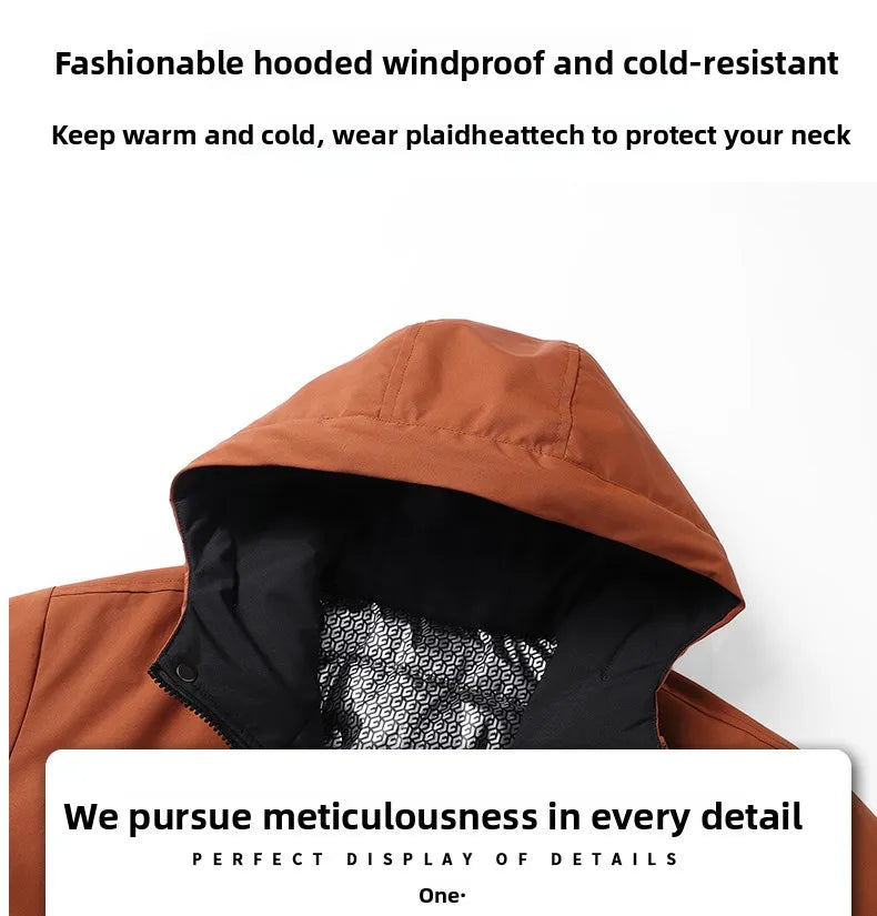 Thick Hooded Hiking Jacket