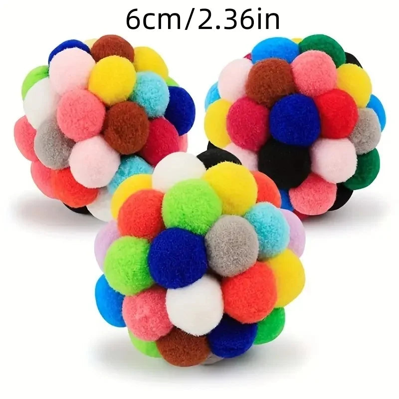 Colorful Woolen Bell Ball Toy