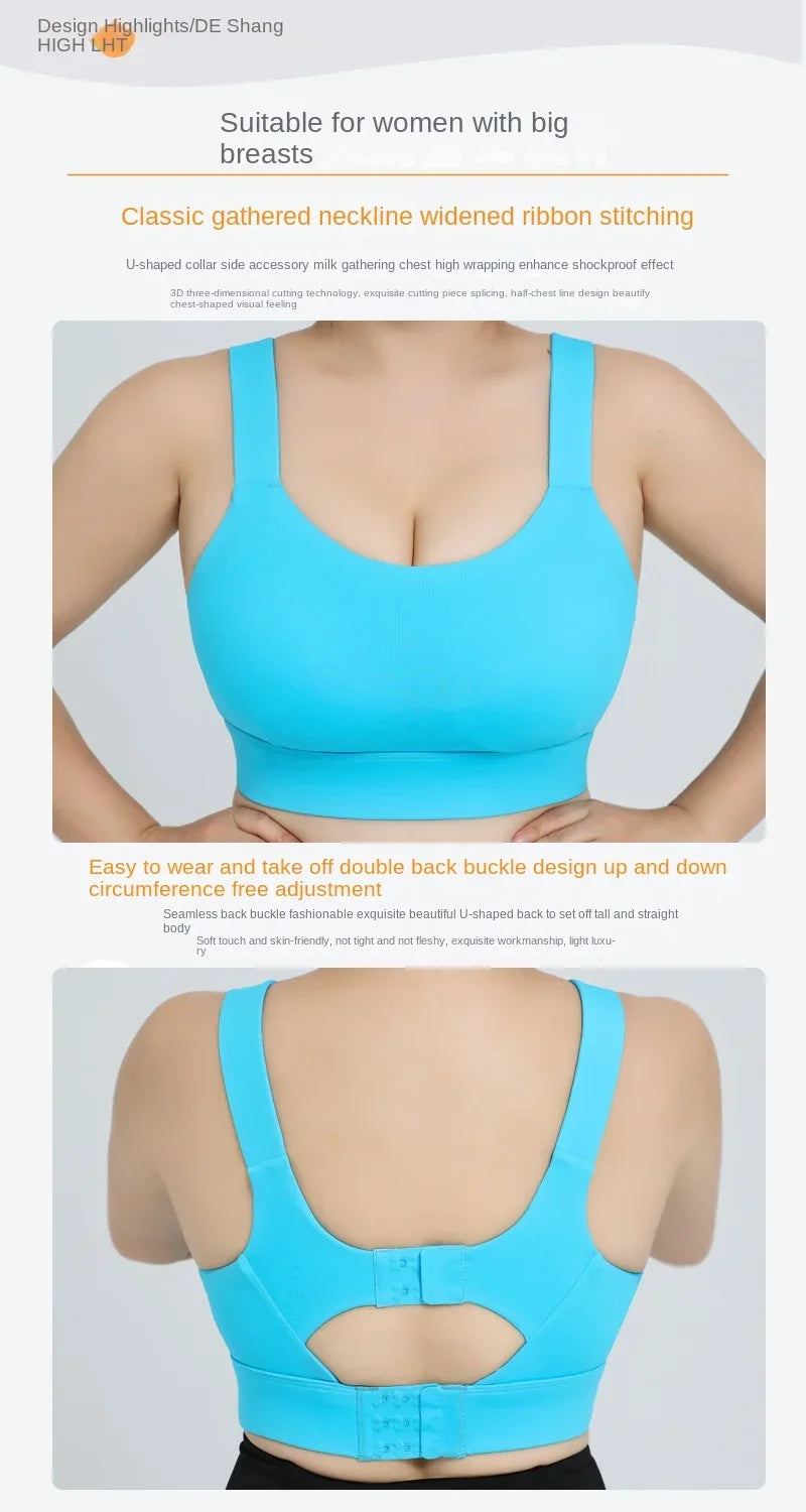 S-5XL High Impact Sports Bras for Women Push Up Sports Bra Racerback Sports Workout Bra Running Plus Size Bra