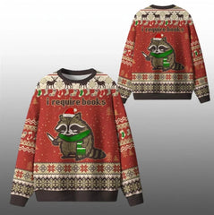 2025 Santa Claus Ugly Christmas Sweaters For Women Clothing Hilarious Animals Cat Raccoon Christmas Jumper Set Xmas Sweater Tops