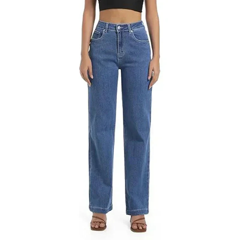 Retro Straight High Waist Jeans