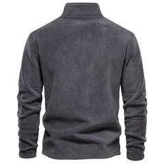 Thick Fleece Zip Neck Pullover