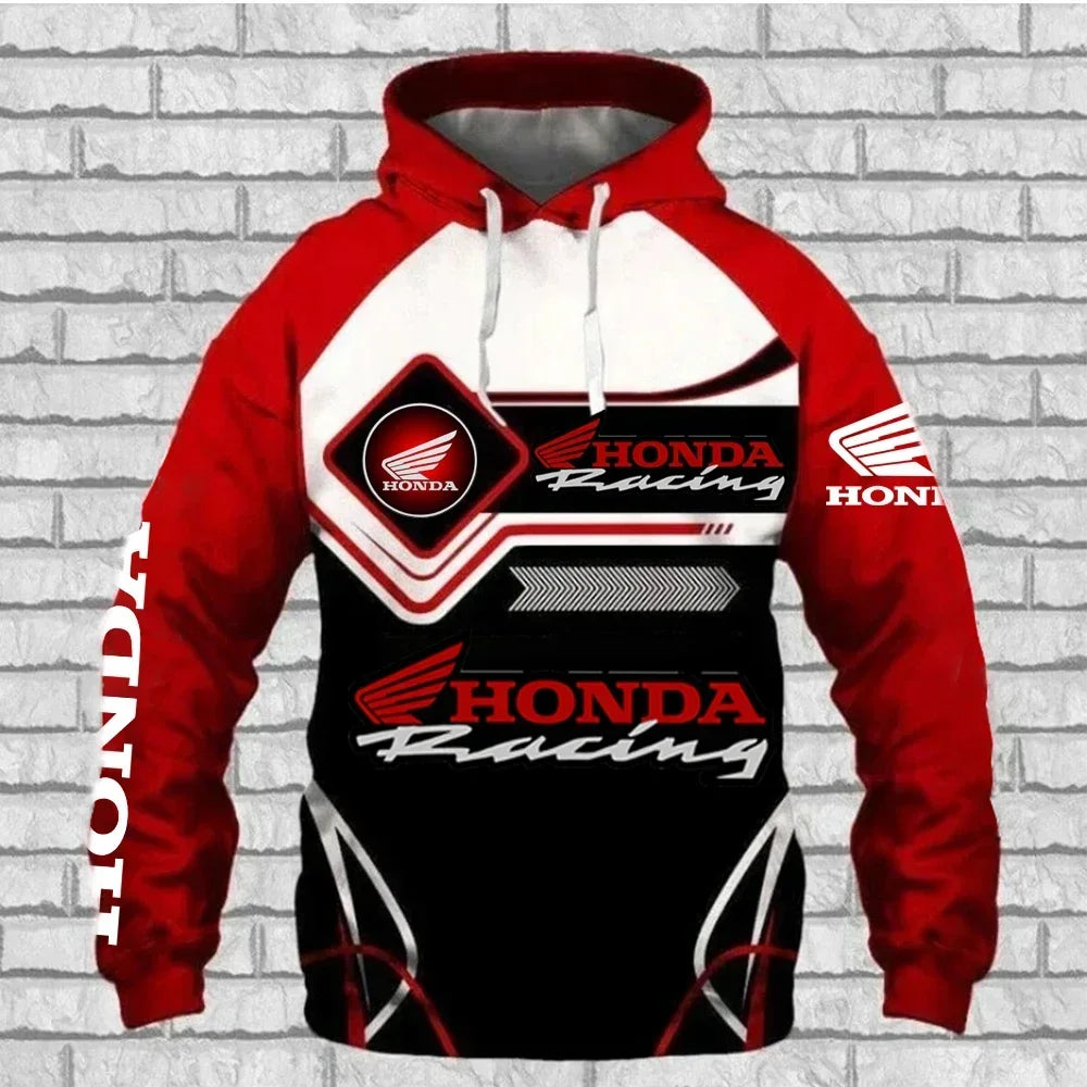 Racing Style Long Sleeve Hoodie