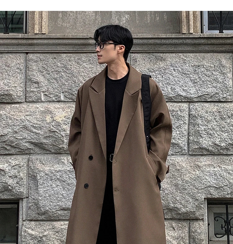 Korean Inspired Long Windbreaker