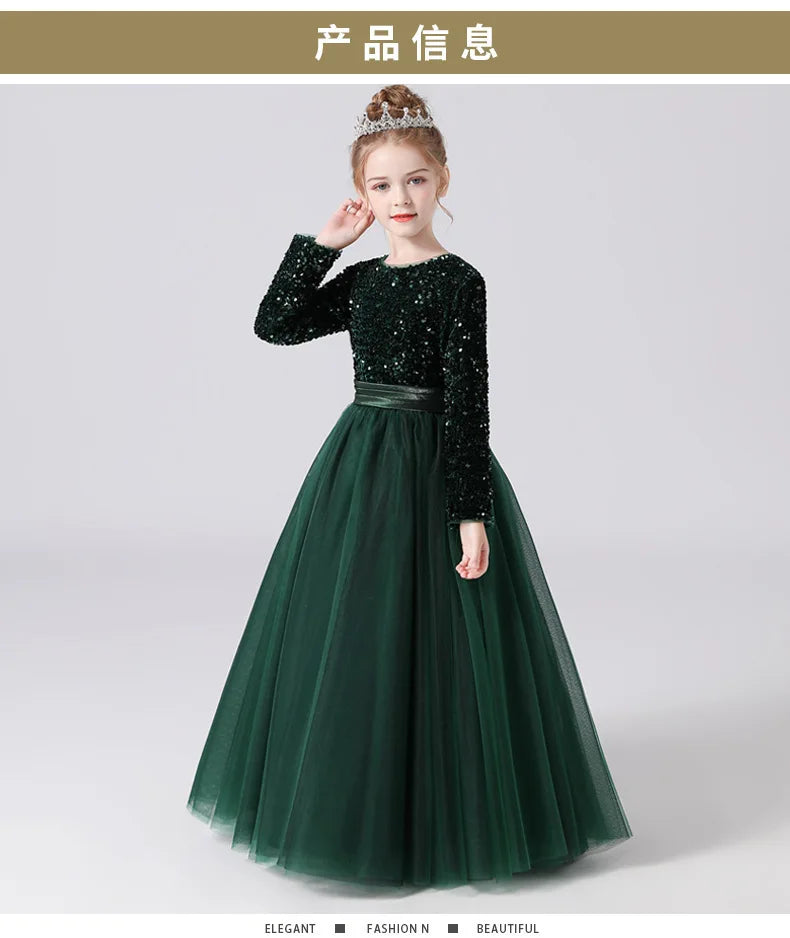 Classic Girls Chiffon Ball Gown