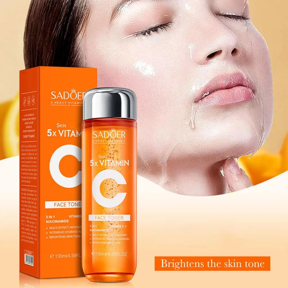 Vitamin C Skincare Travel Skincare Toner+ Serum+Face Cream Moisturizing Brightening Hydrating Facial Serum Face Care Set