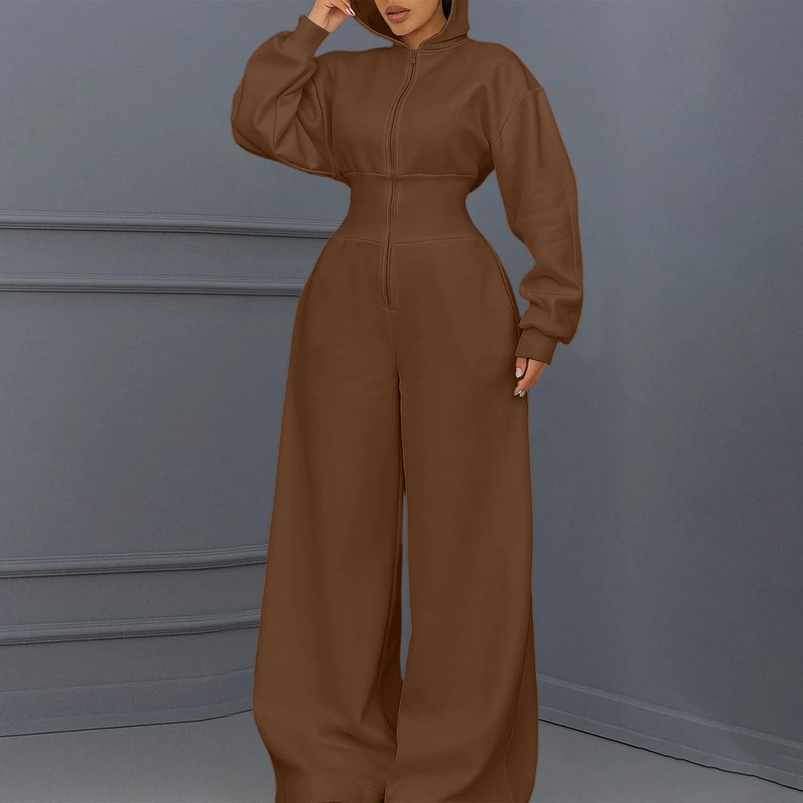 Casual Hooded Winter Jumpsuit
