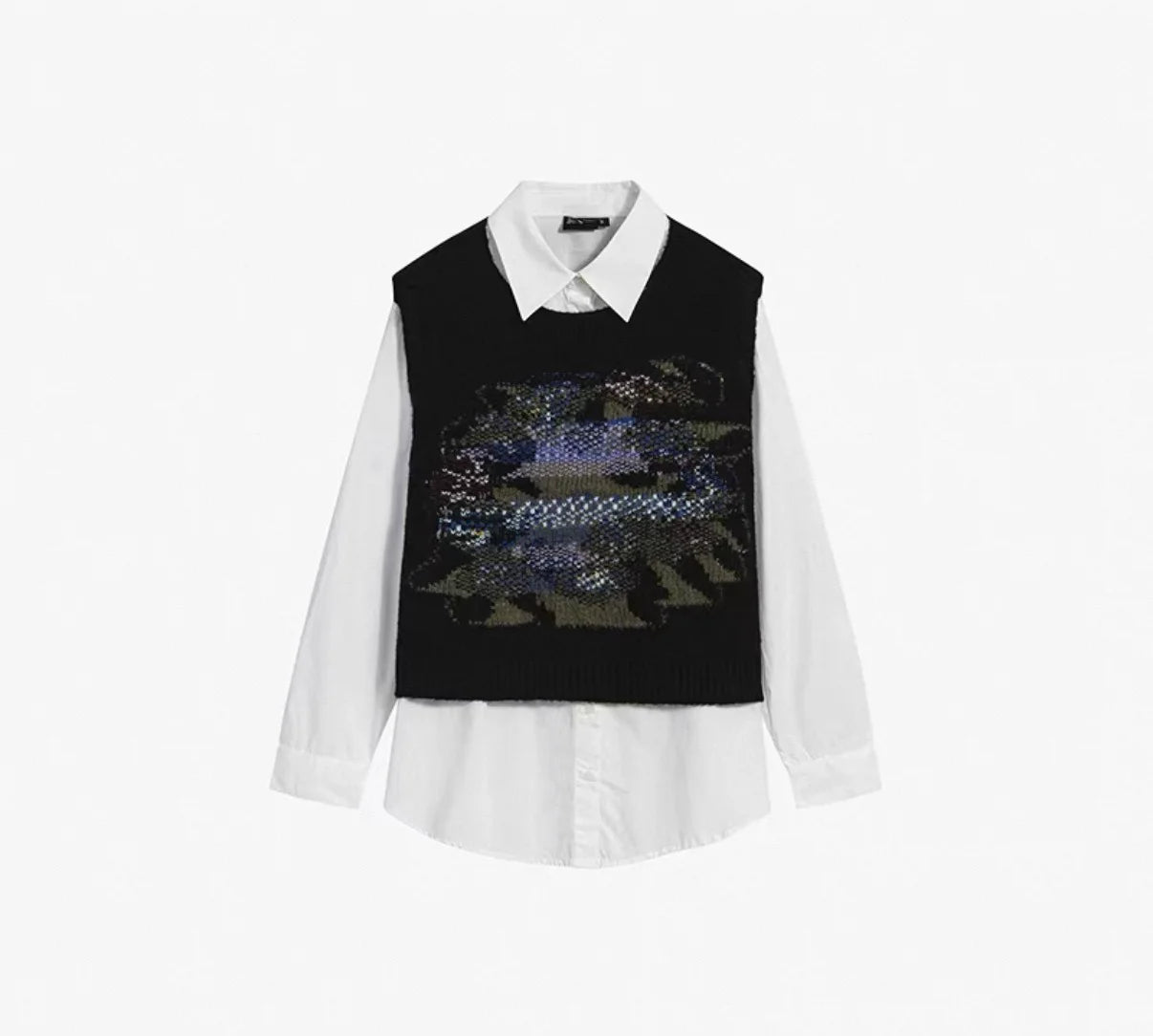 Floral Jacquard Knit Pullover Sweater