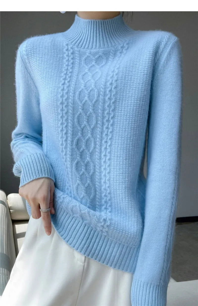 Half High Neck Knit Pullover