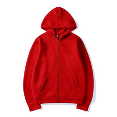 Men’s High Street Solid Zip-Up Hoodie