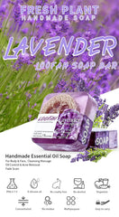 100g Organic Lavender Oil Loofah Soap Natural Lemon Whitening Face Body Wash Bar Loofah Soap
